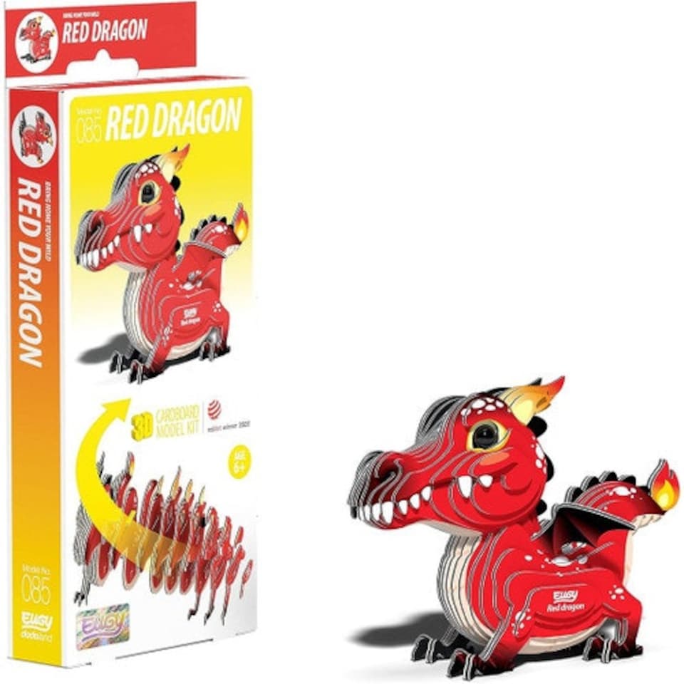 image 1 of Eugy Red Dragon 3D Craft Kit