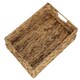 image 2 of Water Hyacinth Shallow Rectangular Storage Basket Brown | Brown | S