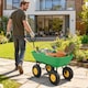image 2 of Outsunny 75L Garden Cart Trolley Dump Wheelbarrow Trailer Truck 4 Wheels