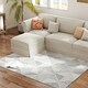 image 8 of HOMCOM Modern Area Rug, Geometric Pattern Non-Slip Washable Rug, Soft Floor Carpet for Living Room, Bedroom, Dining Room, Home Office, 170 120 cm, Multi-Coloured | Grey | Blue, Grey | 1
