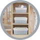 image 5 of Marco Paul Set of 3 Grey Storage Baskets Decorative Storage Boxes Wicker Basket Grey