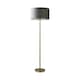 image 4 of ValueLights Charlie Brushed Chrome Floor Lamp Black Taper Shade & Bulb | Silver