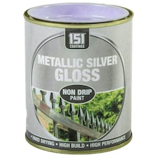 151 Non Drip All Colours Paint Tin Exterior Interior Hard Drying 300ml Silver