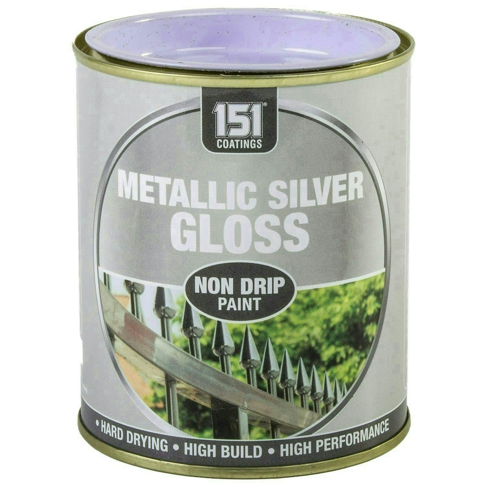 image 1 of 151 Non Drip All Colours Paint Tin Exterior Interior Hard Drying 300ml Silver