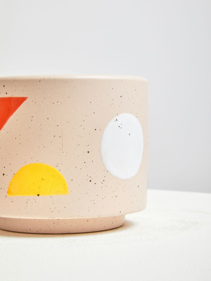 image 1 of Orsina Small Ceramic Planter, Handcrafted Ceramic Planter for Home, Stylish Stoneware Planter for Living Room