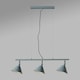 image 3 of ValueLights 3 Way Suspended Ceiling Light With Grey Silver Metal Cone Shades | Grey