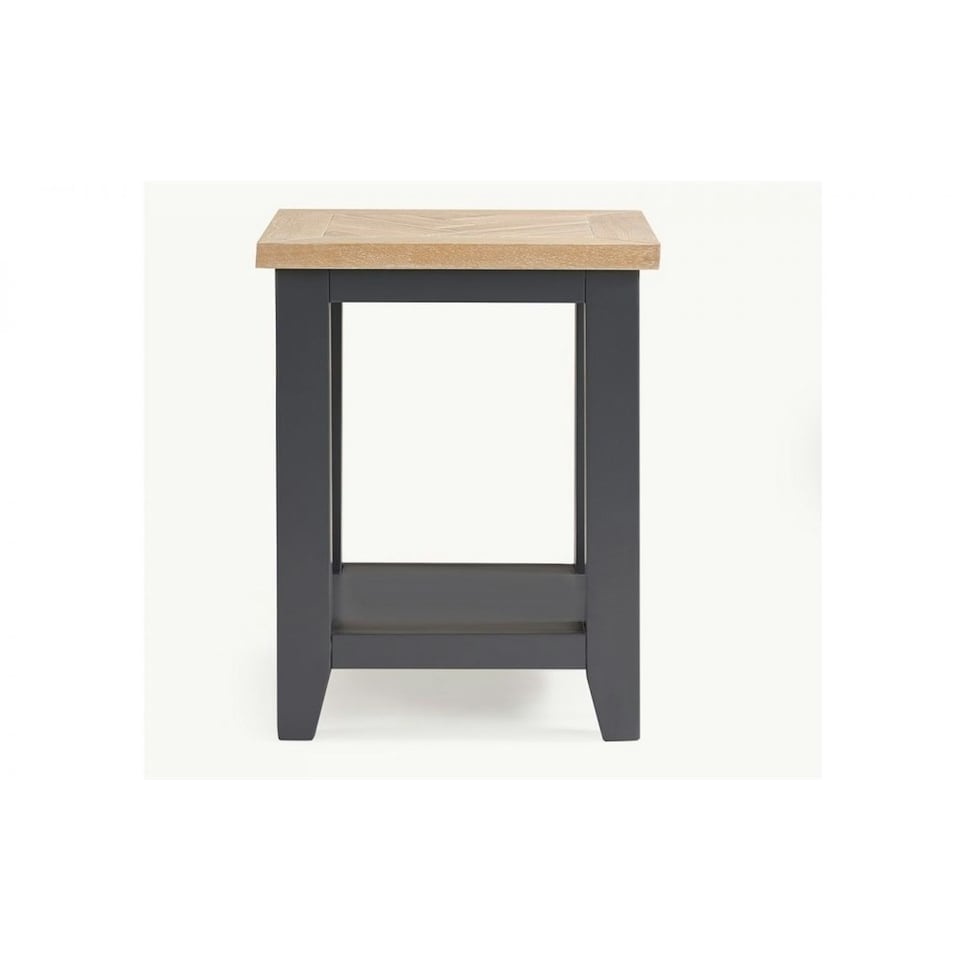 image 1 of Classic Rustic Dark Grey Lamp Table | Grey | Grey