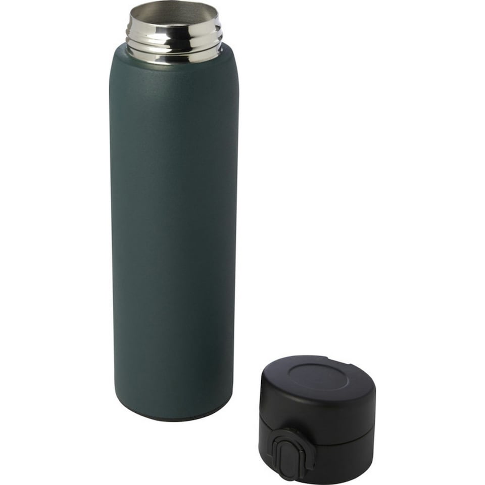 image 1 of Sika Stainless Steel Insulated 450ml Thermal Flask - Forest Green - One Size