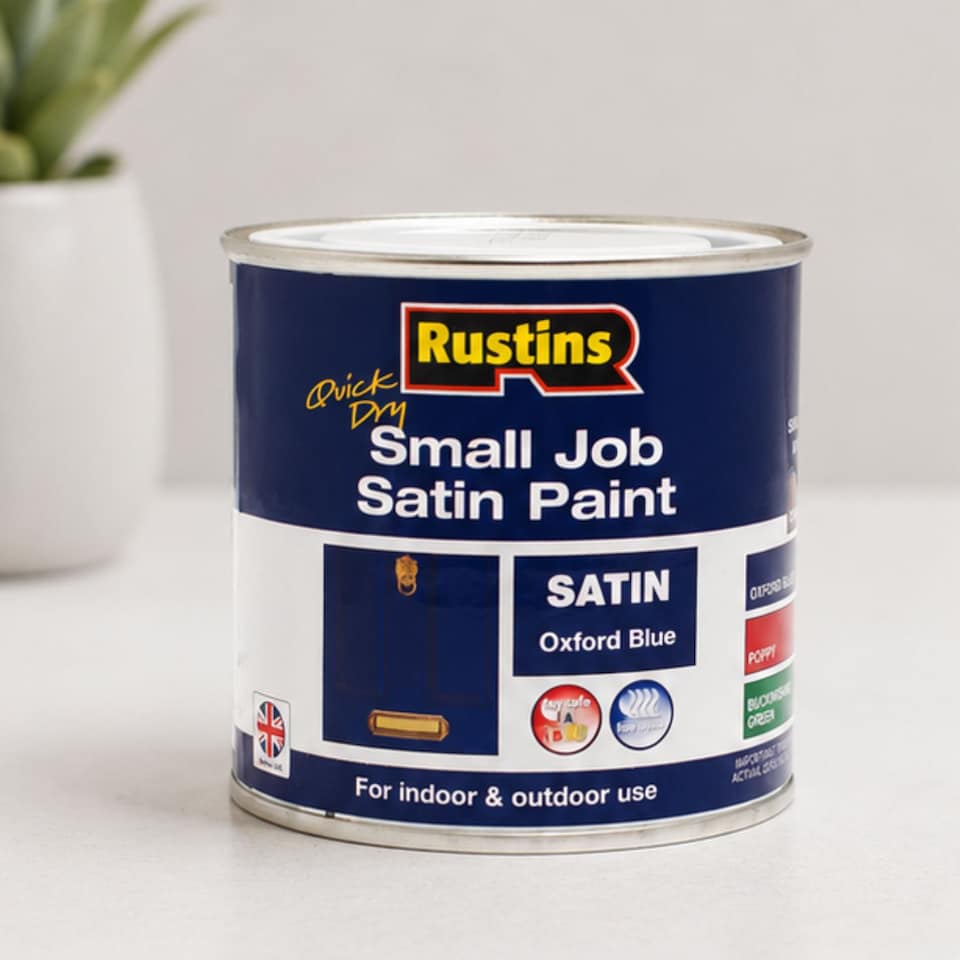 image 1 of Rustins Quick Dry Small Job Satin Paint Oxford Blue 250ml