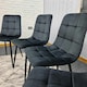 image 6 of Dining Chairs Set of 4 Black Velvet Kitchen chairs Black