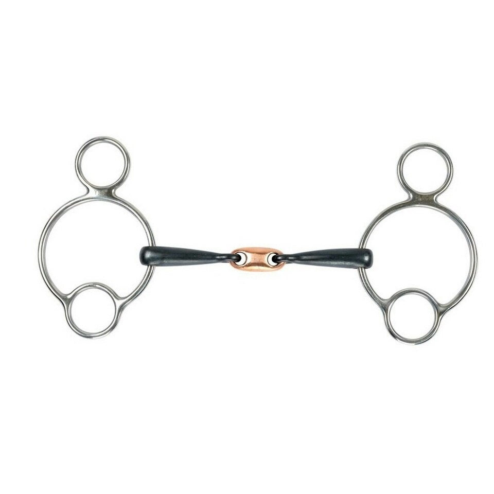 Shires Sweet Iron Lozenge Horse Universal Bit - Black - 5.5in