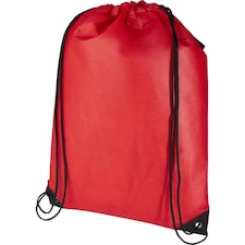 Evergreen Recycled 5L Plain Drawstring Bag - Red - One Size