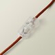 image 3 of ValueLights Akira Burnt Orange Pleated Shade Side Table Lamp with LED Bulb