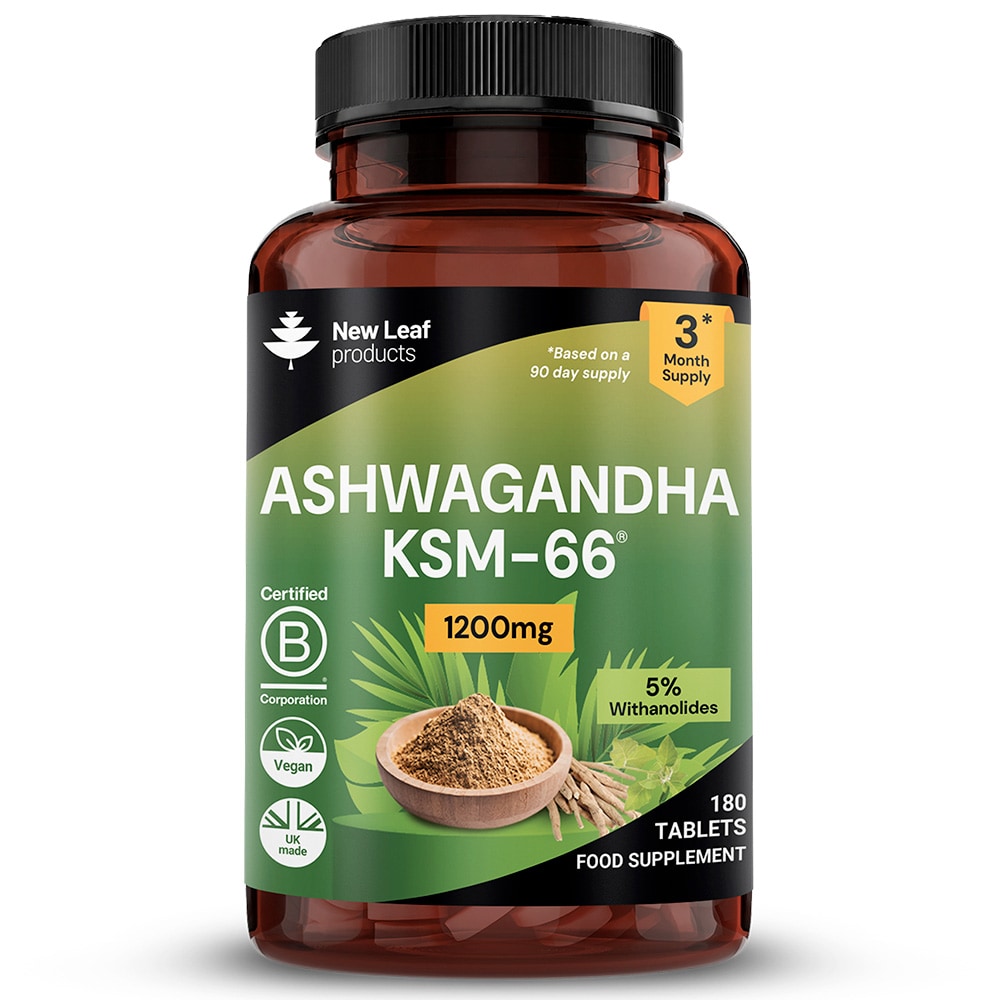 Ashwagandha KSM-66 1200mg Root Extract -180 Tablets