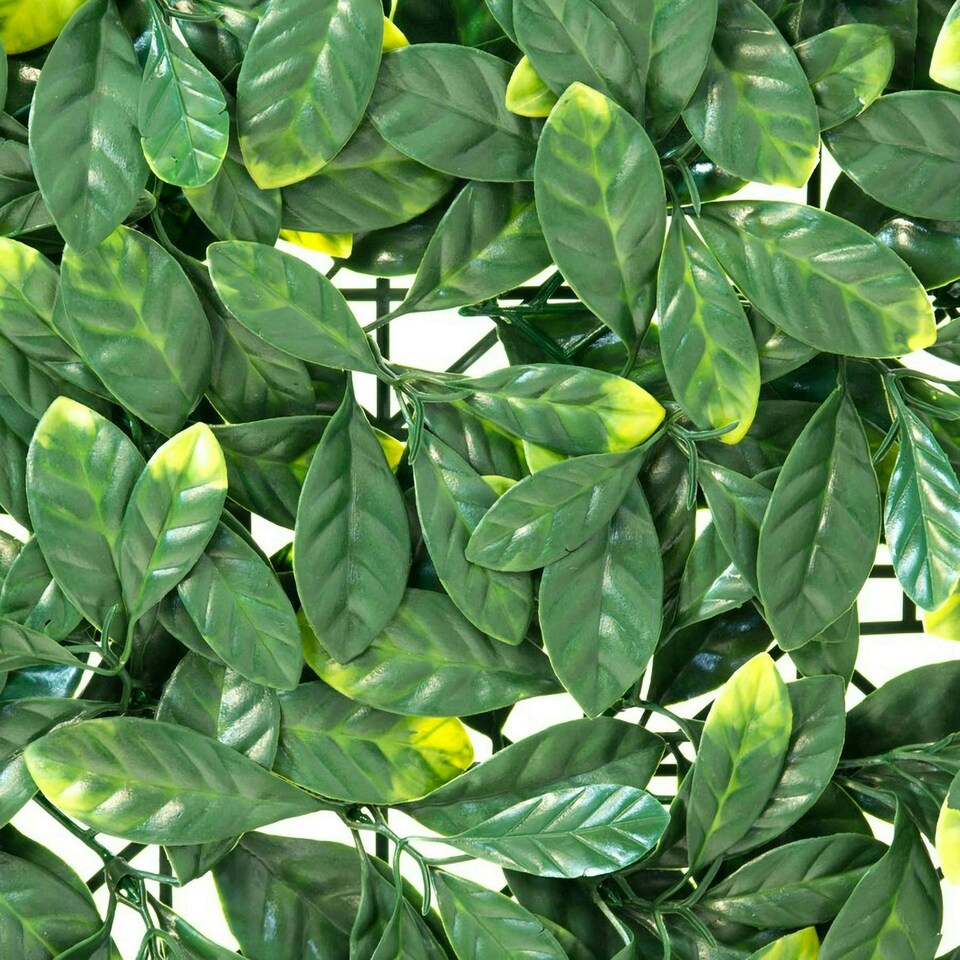 image 1 of Primrose Laurel Leaf Artificial Garden Patio Outdoor Hedge Panels 50cm x 50cm