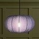 image 2 of CGC Lila Navy Oval Ribbed Stretch Cotton Lampshade