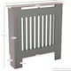 image 3 of Vida Designs Chelsea Radiator Cover Painted MDF Slatted Cabinet, Grey, 78cm
