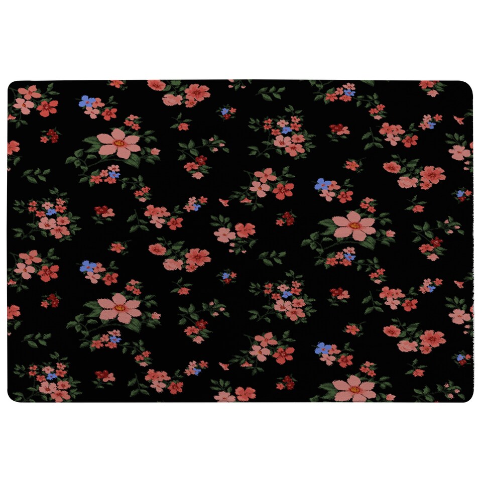 image 1 of Beautiful Pink Flowers Rug | Multi