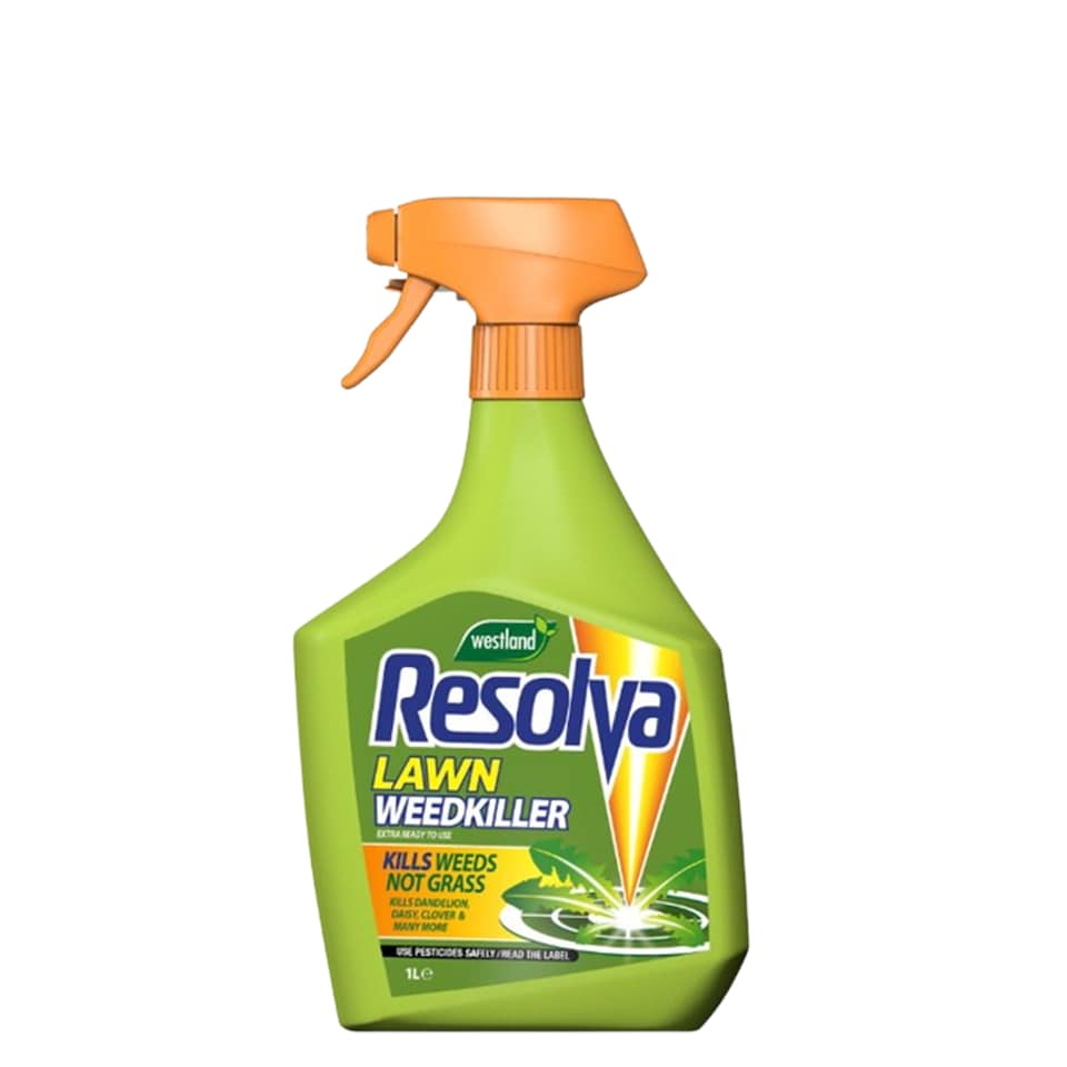 image 1 of Resolva Lawn Weedkiller Extra Ready to Use 1L Broadleaf Weed Control Glyphosate Free | Yellow