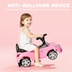 image 4 of HOMCOM Ride on Car Baby Toddler Walker Foot to Floor Sliding Car Slider with Horn Music Working Lights Storage for 1.5 - 3 Years Old, Pink