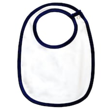 Babybugz Baby Single Layer Bib - White/Nautical Blue - One Size