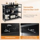 image 5 of COSTWAY Industrial Wine Bar Cabinet Kitchen Storage Sideboard Black Black