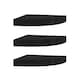 image 1 of Wooden Wall Mounted Floating Corner Shelf - Set of 3 | Black | 3