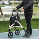 image 2 of HOMCOM Lightweight Aluminium 3-Wheel Rollator with Adjustable Handle Storage Bag