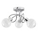 image 4 of ValueLights Maze Polished Silver Semi-Flush Light and G9 Capsule LED 2.6W Warm White 3000K Bulb