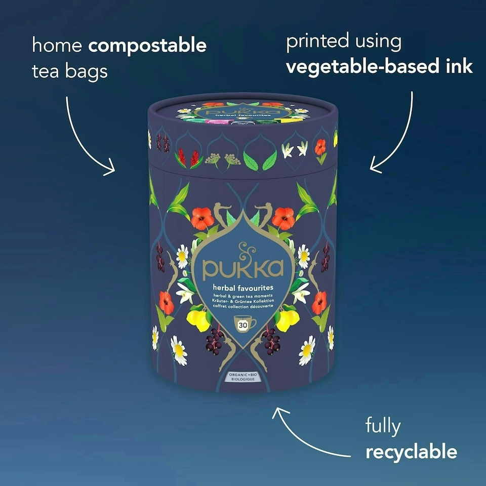 image 1 of Pukka Herbs Favourites Herbal Tea Gift Set, Ideal Gifts, 30 Teabags, 5 Flavours
