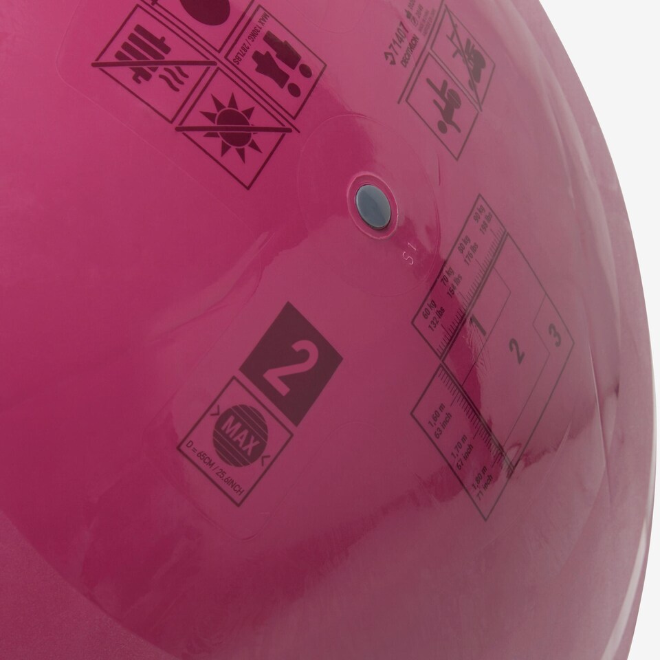 image 1 of Decathlon Size 2 / 65 cm Durable Swiss Ball - Pink