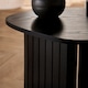 image 2 of OHS Ribbed Round Oval Home Living Room Modern Decor Coffee Side End Table Black
