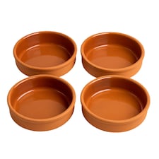 TheOwnas Terracotta Tapas Bowls. (14.5cm, 450ml) Ovenproof Serving Bowls for Meze Salads and Side Dishes.