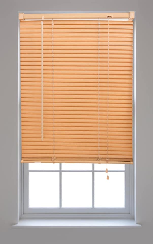 image 1 of FURNISHED Modern PVC Venetian Blinds Durable Window Blinds for Homes and Offices | Brown | Teak | (W) 135cm x (L) 150cm