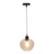 image 2 of First Choice Lighting Set of 2 Bradson Clear Swirl Glass with Black Pendant Fittings Black | Clear