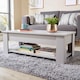 image 5 of Wooden Coffee Table With Lift Up Top Storage Area and Magazine Shelf | Grey