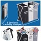 image 7 of 3 Large Compartment Collapsible Laundry Basket, Waterproof Laundry Hamper