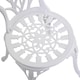 image 9 of Outsunny 3 Piece Patio Bistro Set for 2, Outdoor Aluminium Garden Table and Chairs with Umbrella Hole for Balcony, White