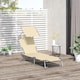 image 1 of Outsunny Outdoor Foldable Sun Lounger, 4 Level Adjustable Backrest Reclining Sun Lounger Chair with Angle Adjust Sun Shade Awning for Beach, Garden, Patio, Beige