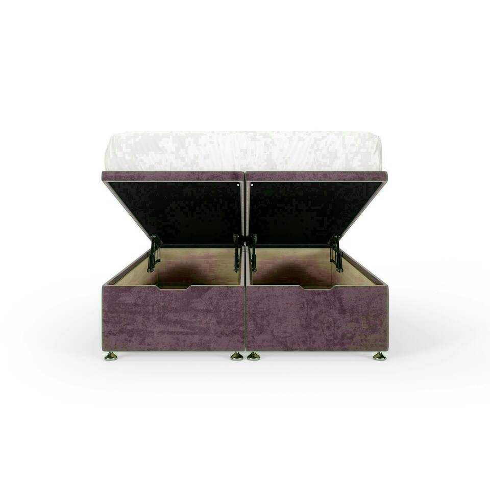 image 1 of Mauve Naples Velvet Ottoman Base King Size | Multi