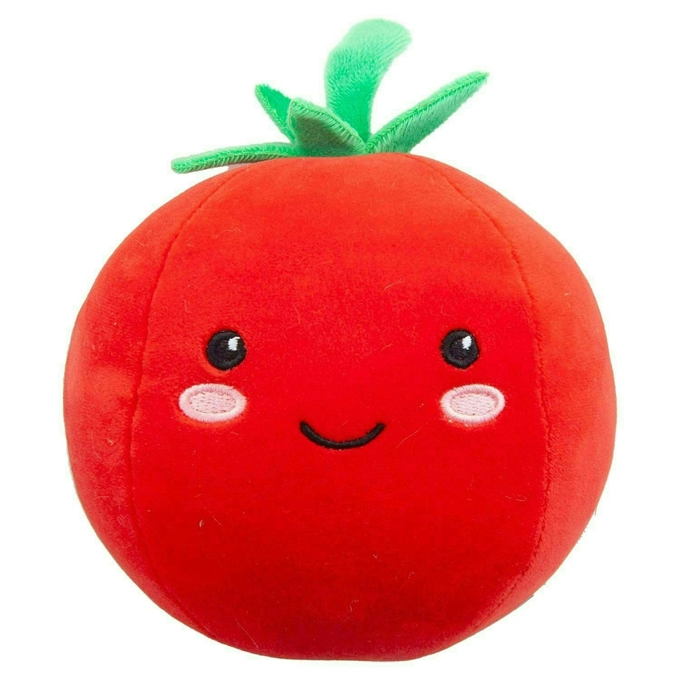 image 1 of Tomato Soft Toy Food Themed Cute Plush Cuddly Soft Fluffy 27cm Multi-Coloured