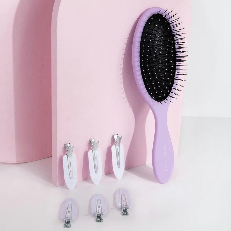 image 1 of Brushworks Luxury Purple Hair Styling Set