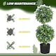 image 4 of HOMCOM Set of 2 Potted Artificial Plants with Lavender Flowers, Blue