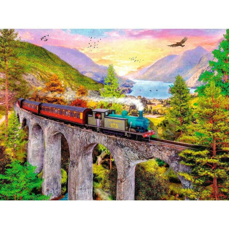 image 1 of Ravensburger Autumn Viaduct 1500 Piece Jigsaw Puzzle