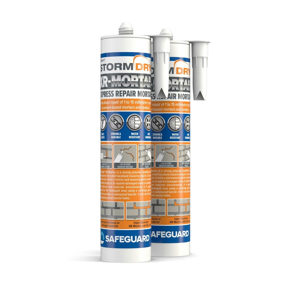 image 1 of Stormdry Waterproof Express Repair Mortar - 310ml x 2 - Ready to Use Cement Mix, Grey Sand