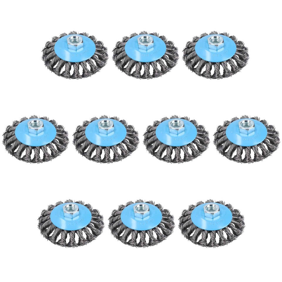 image 1 of 10 PACK Twist Knot Wire Brush / Wheel for Angle Grinder TE242