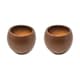 image 1 of Verano Spanish Ceramics Epoxi Round Rust Textured Plant Pot - Set of 2 x 24cm Brown