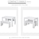 image 4 of HOMCOM 3 Pcs Modern Dining Table Set with Table 2 Bench Seats Compact