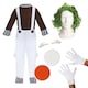 image 1 of Factory Worker Costume - Wig, Eyebrows, Face Paint & Gloves Brown | XL