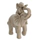 image 1 of Naturecraft Collection Elephant & Calf Sandstone Finish Grey
